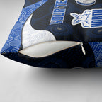 Personalized North Melbourne Football Pillow Cover Easter Egg Pattern Blue White Tribal Dot Art Style