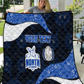 Personalized North Melbourne Football Quilt Easter Egg Pattern Blue White Tribal Dot Art Style