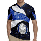 Personalized North Melbourne Football Rugby Jersey Easter Egg Pattern Blue White Tribal Dot Art Style