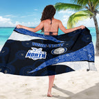 Personalized North Melbourne Football Sarong Easter Egg Pattern Blue White Tribal Dot Art Style