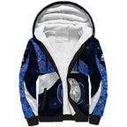 Personalized North Melbourne Football Sherpa Hoodie Easter Egg Pattern Blue White Tribal Dot Art Style