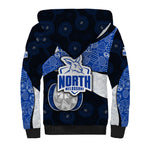 Personalized North Melbourne Football Sherpa Hoodie Easter Egg Pattern Blue White Tribal Dot Art Style