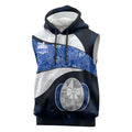 Personalized North Melbourne Football Sleeveless Hoodie Easter Egg Pattern Blue White Tribal Dot Art Style