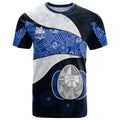 Personalized North Melbourne Football T Shirt Easter Egg Pattern Blue White Tribal Dot Art Style