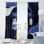 Personalized North Melbourne Football Window Curtain Easter Egg Pattern Blue White Tribal Dot Art Style