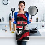 Personalized St Kilda Football Apron Easter Egg Pattern Red Black White Tribal Dot Style