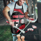 Personalized St Kilda Football Apron Easter Egg Pattern Red Black White Tribal Dot Style