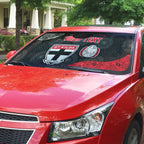 Personalized St Kilda Football Auto Sun Shade Easter Egg Pattern Red Black White Tribal Dot Style