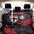 Personalized St Kilda Football Back Car Seat Cover Easter Egg Pattern Red Black White Tribal Dot Style