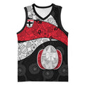 Personalized St Kilda Football Basketball Jersey Easter Egg Pattern Red Black White Tribal Dot Style