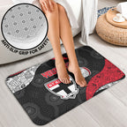 Personalized St Kilda Football Bathroom Set Easter Egg Pattern Red Black White Tribal Dot Style