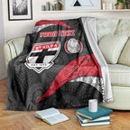 Personalized St Kilda Football Blanket Easter Egg Pattern Red Black White Tribal Dot Style