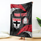 Personalized St Kilda Football Blanket Easter Egg Pattern Red Black White Tribal Dot Style