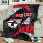 Personalized St Kilda Football Blanket Easter Egg Pattern Red Black White Tribal Dot Style