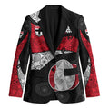 Personalized St Kilda Football Blazer Easter Egg Pattern Red Black White Tribal Dot Style