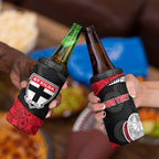 Personalized St Kilda Football 4 in 1 Can Cooler Tumbler Easter Egg Pattern Red Black White Tribal Dot Style