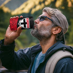 Personalized St Kilda Football 4 in 1 Can Cooler Tumbler Easter Egg Pattern Red Black White Tribal Dot Style