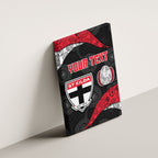 Personalized St Kilda Football Canvas Wall Art Easter Egg Pattern Red Black White Tribal Dot Style