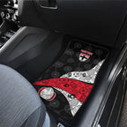 Personalized St Kilda Football Car Mats Easter Egg Pattern Red Black White Tribal Dot Style