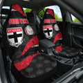 Personalized St Kilda Football Car Seat Cover Easter Egg Pattern Red Black White Tribal Dot Style