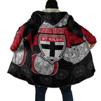 Personalized St Kilda Football Cloak Easter Egg Pattern Red Black White Tribal Dot Style