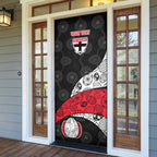 Personalized St Kilda Football Door Cover Easter Egg Pattern Red Black White Tribal Dot Style