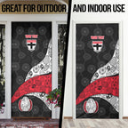 Personalized St Kilda Football Door Cover Easter Egg Pattern Red Black White Tribal Dot Style
