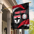 Personalized St Kilda Football Garden Flag Easter Egg Pattern Red Black White Tribal Dot Style