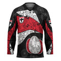 Personalized St Kilda Football Hockey Jersey Easter Egg Pattern Red Black White Tribal Dot Style
