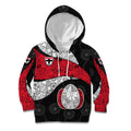 Personalized St Kilda Football Kid Hoodie Easter Egg Pattern Red Black White Tribal Dot Style