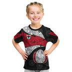 Personalized St Kilda Football Kid T Shirt Easter Egg Pattern Red Black White Tribal Dot Style