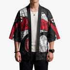 Personalized St Kilda Football Kimono Easter Egg Pattern Red Black White Tribal Dot Style