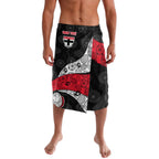 Personalized St Kilda Football Lavalava Easter Egg Pattern Red Black White Tribal Dot Style