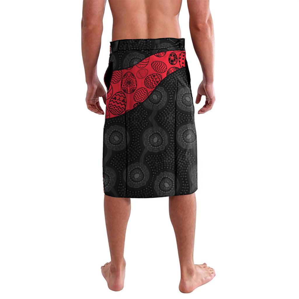 Personalized St Kilda Football Lavalava Easter Egg Pattern Red Black White Tribal Dot Style