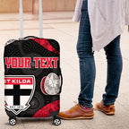 Personalized St Kilda Football Luggage Cover Easter Egg Pattern Red Black White Tribal Dot Style