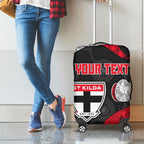 Personalized St Kilda Football Luggage Cover Easter Egg Pattern Red Black White Tribal Dot Style