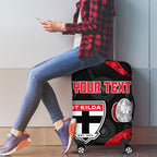 Personalized St Kilda Football Luggage Cover Easter Egg Pattern Red Black White Tribal Dot Style