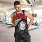 Personalized St Kilda Football Men Tank Top Easter Egg Pattern Red Black White Tribal Dot Style