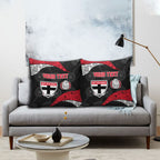 Personalized St Kilda Football Pillow Cover Easter Egg Pattern Red Black White Tribal Dot Style
