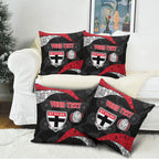 Personalized St Kilda Football Pillow Cover Easter Egg Pattern Red Black White Tribal Dot Style