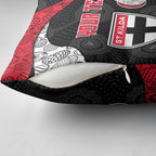 Personalized St Kilda Football Pillow Cover Easter Egg Pattern Red Black White Tribal Dot Style