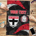 Personalized St Kilda Football Puzzle Easter Egg Pattern Red Black White Tribal Dot Style