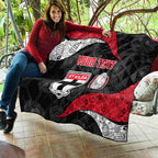 Personalized St Kilda Football Quilt Easter Egg Pattern Red Black White Tribal Dot Style