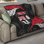 Personalized St Kilda Football Quilt Easter Egg Pattern Red Black White Tribal Dot Style