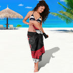 Personalized St Kilda Football Sarong Easter Egg Pattern Red Black White Tribal Dot Style