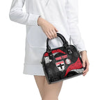 Personalized St Kilda Football Shoulder Handbag Easter Egg Pattern Red Black White Tribal Dot Style