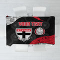 Personalized St Kilda Football Tablecloth Easter Egg Pattern Red Black White Tribal Dot Style