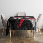 Personalized St Kilda Football Tablecloth Easter Egg Pattern Red Black White Tribal Dot Style