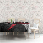 Personalized St Kilda Football Tablecloth Easter Egg Pattern Red Black White Tribal Dot Style