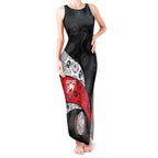 Personalized St Kilda Football Tank Maxi Dress Easter Egg Pattern Red Black White Tribal Dot Style